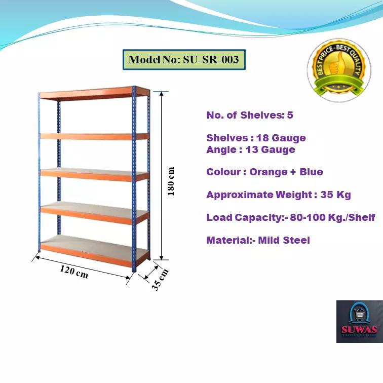 suwas-trolley-store-1200x250x1800-mm-100-kg-load-capacity-5-shelf-mild-steeliron-storage-rack-su-sr-003