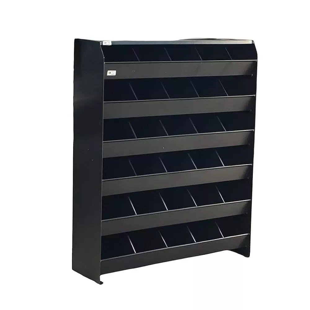 Alija Storage Bin Rack 6 Tier Rectangular 30 Shelves Metal