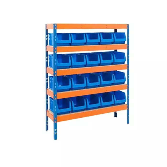 SUWAS TROLLEY STORE 80-100 Kg Load Capacity 5 Shelf Mild Steel Powder Coated Storage Rack SU-SR-003-1
