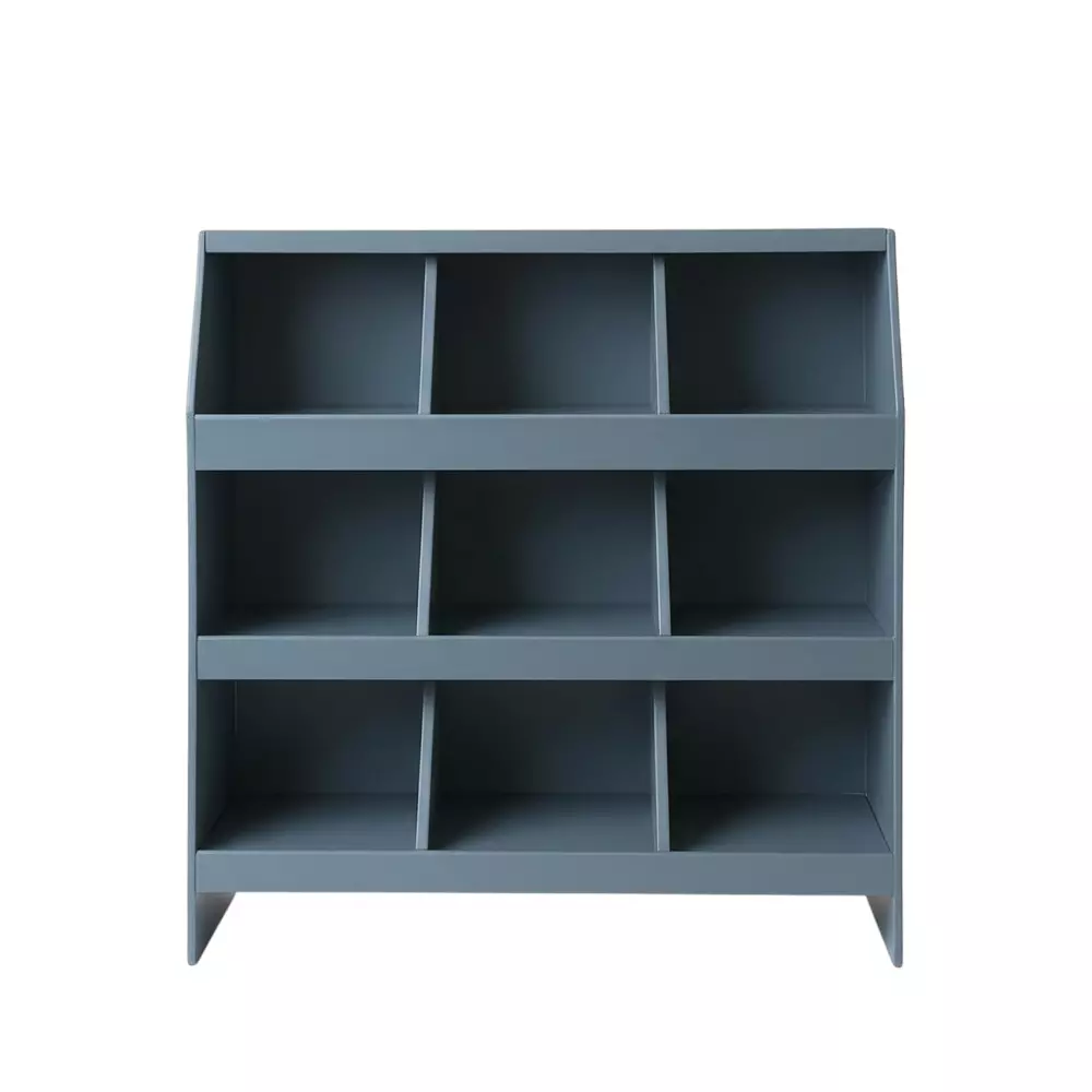 Alija Swiftlet Storage Bin Rack 3 Tier Rectangular 9 Shelves Metal