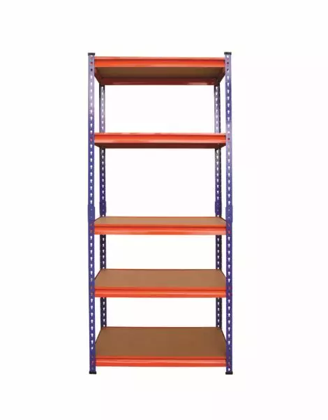 Blue Boy 60x24x12 Inch 5-Shelves Red and Blue Multipurpose Boltless Rivet Rack BB602412RBW_5