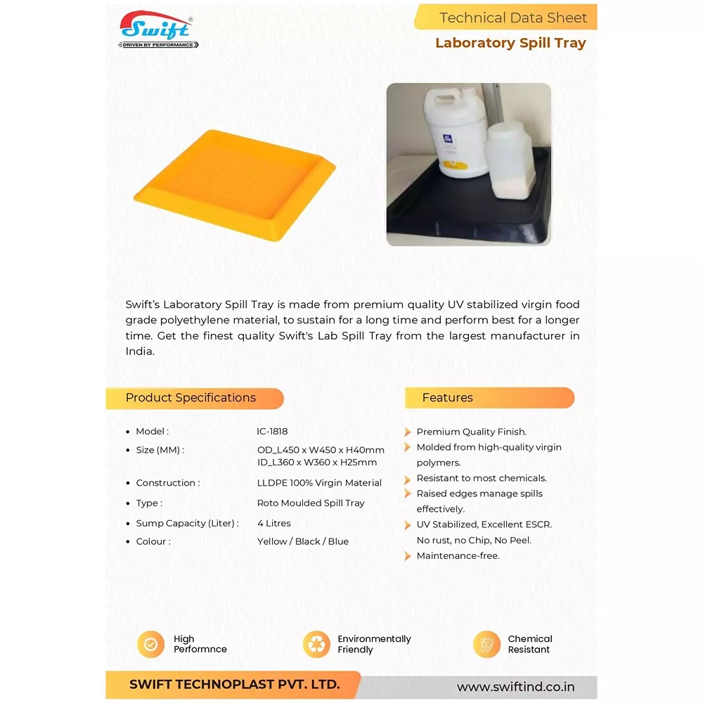 swift-technoplast-laboratory-spill-tray-lldpe-square-450x450x40-mm-ic-1818