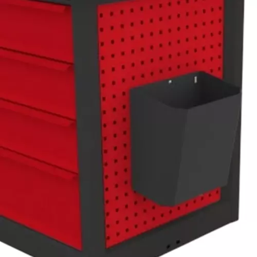 Sam Storage Bin Steel Black Red, ETABPOUB