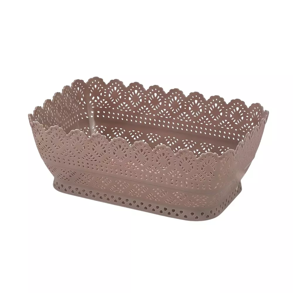 ARISTO Plastic Basket 11 L Capacity Brown Color, PHOENIX 444