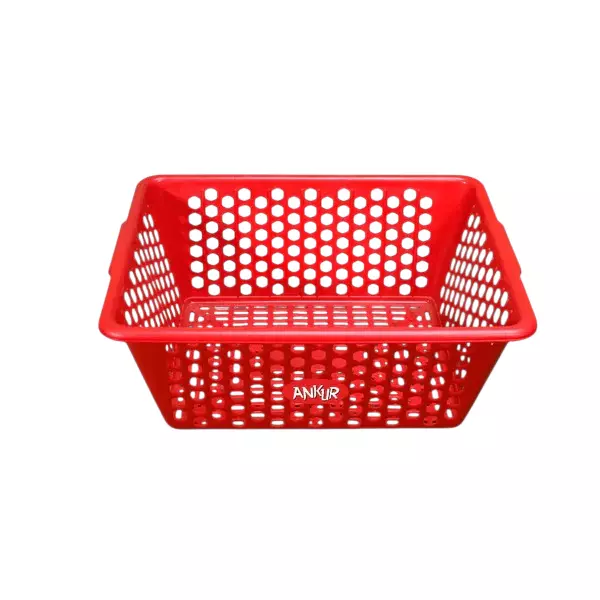 Ankur Large Boon Basket Made of Virgin Plastic, Assorted Color and Rectangular Shape for Home & Office
