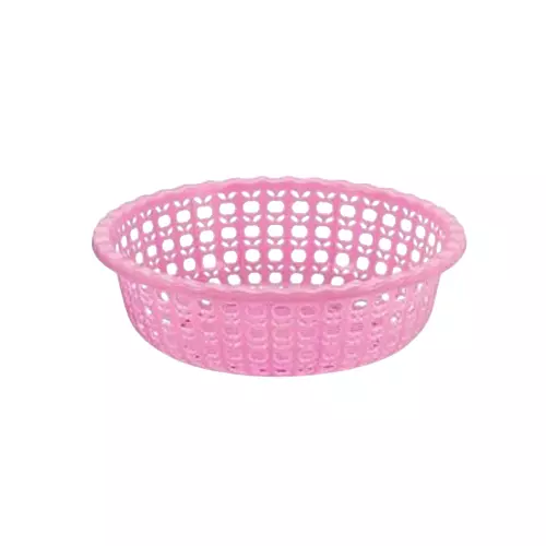 ARISTO Plastic Basket 5.3 L Capacity Medium Size Pink Color, APPLE