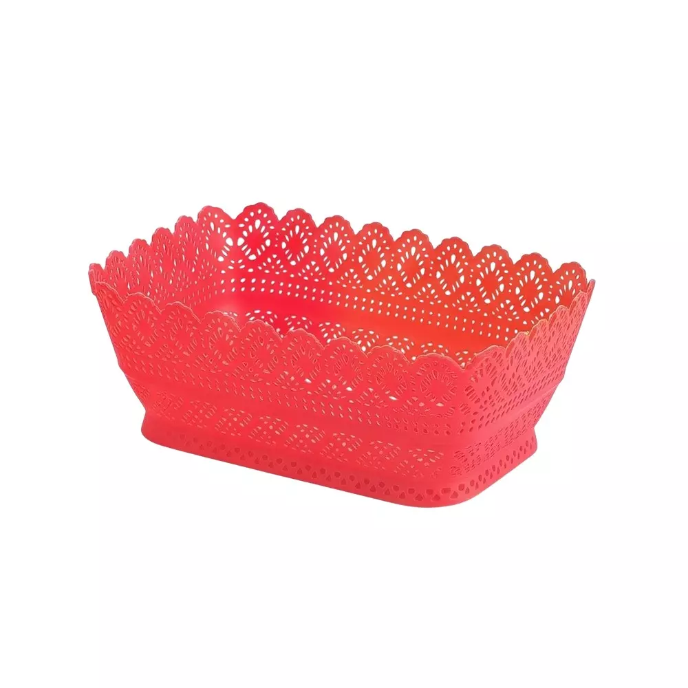 ARISTO Plastic Basket 1.8 L Capacity Red Color, PHOENIX 111