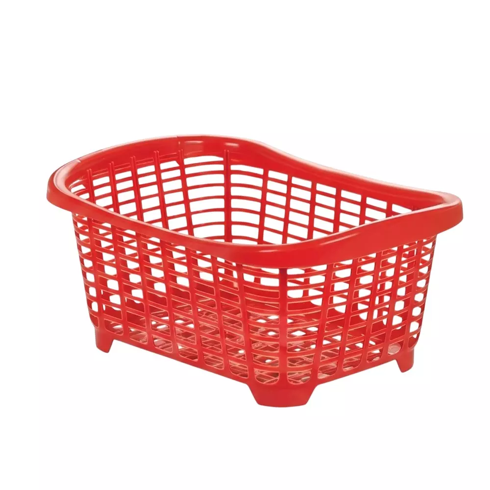 ARISTO Plastic Basket 33.8 L Capacity Red Color, MADHURI 444