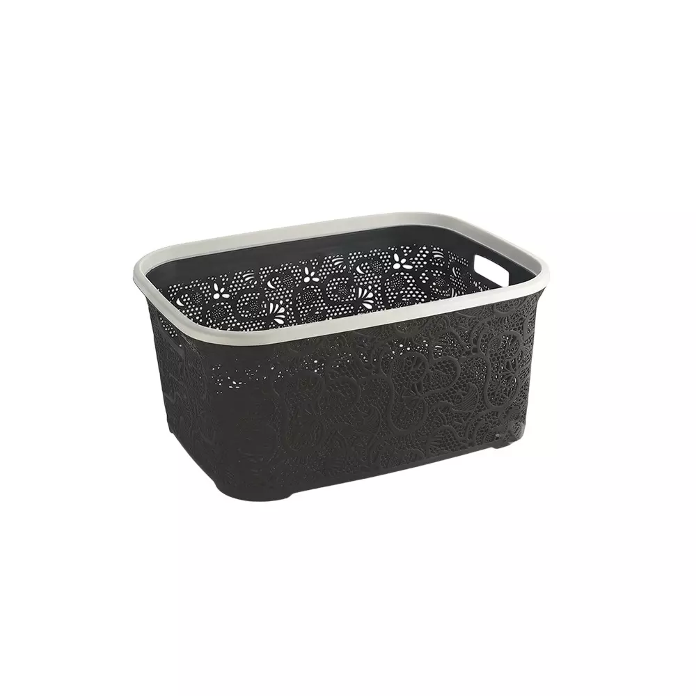 ARISTO Plastic Basket 21 L Capacity Dark Brown Color, VIRGO 333