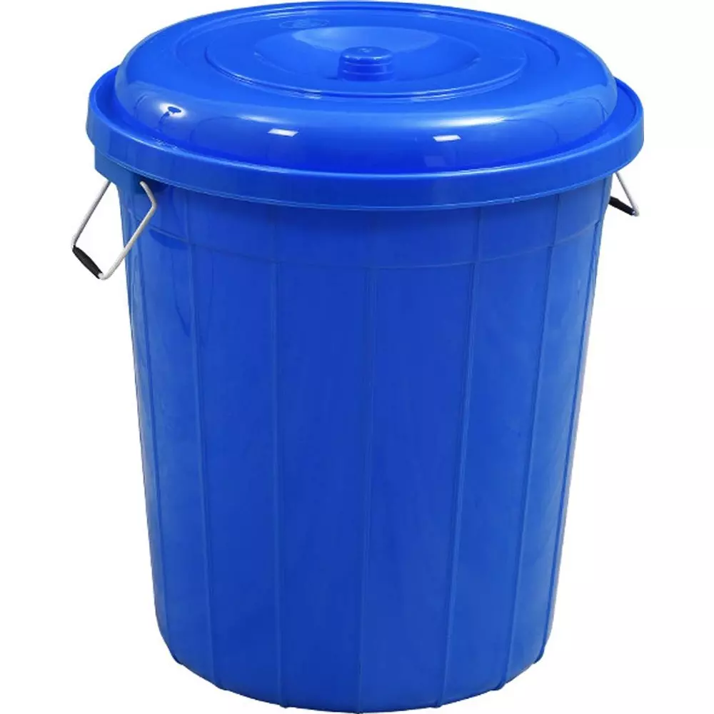 swagath-drum-with-lid-cover-round-shape-44x53-cm-50-l-plastic-blue-for-rice-water-flour-use-drum50-ltr-pack-of-4-pcs