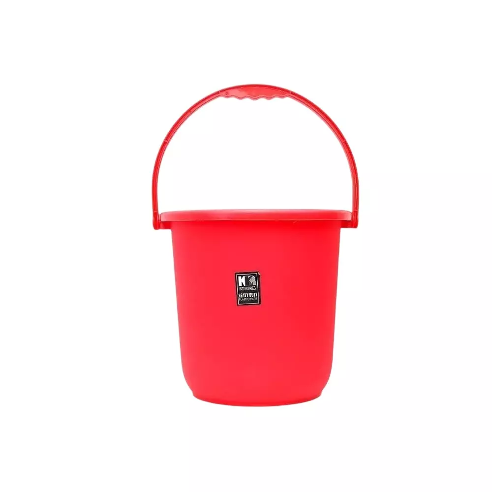 KKR Scorpio Bucket 14 L Capacity Red Round Shape Plastic for Indoor & Outdoor Use