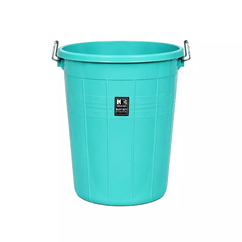 KKR Heavy Duty Storage Bucket Without Lid 40 L Capacity Green Round Shape Plastic for Indoor & Outdoor Use