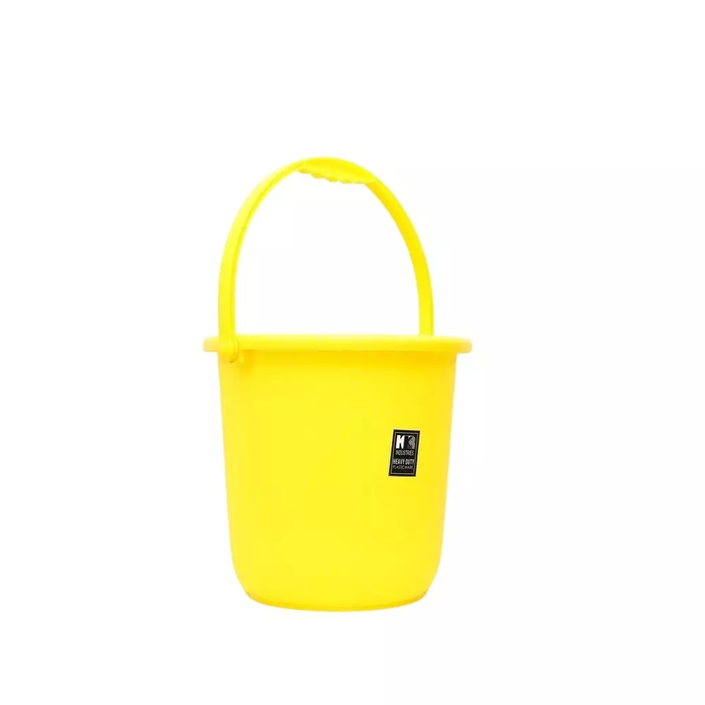 KKR Scorpio Bucket 21 L Capacity Yellow Round Shape Plastic for Indoor & Outdoor Use