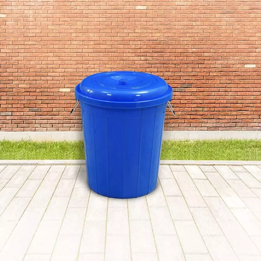 swagath-drum-with-lid-cover-round-shape-44x53-cm-50-l-plastic-blue-for-rice-water-flour-use-drum50-ltr