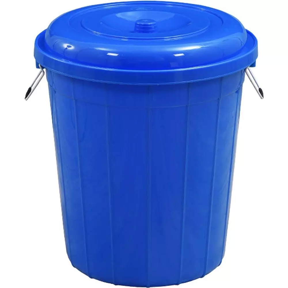 swagath-drum-with-lid-cover-round-shape-44x53-cm-50-l-plastic-blue-for-rice-water-flour-use-drum50-ltr-pack-of-2-pcs