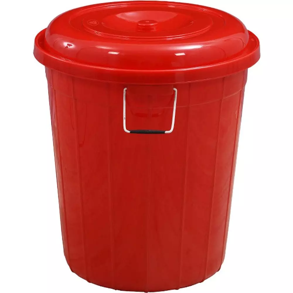 swagath-drum-with-lid-cover-round-shape-44x53-cm-50-l-plastic-red-for-rice-water-flour-use-drum50-ltr-pack-of-4-pcs