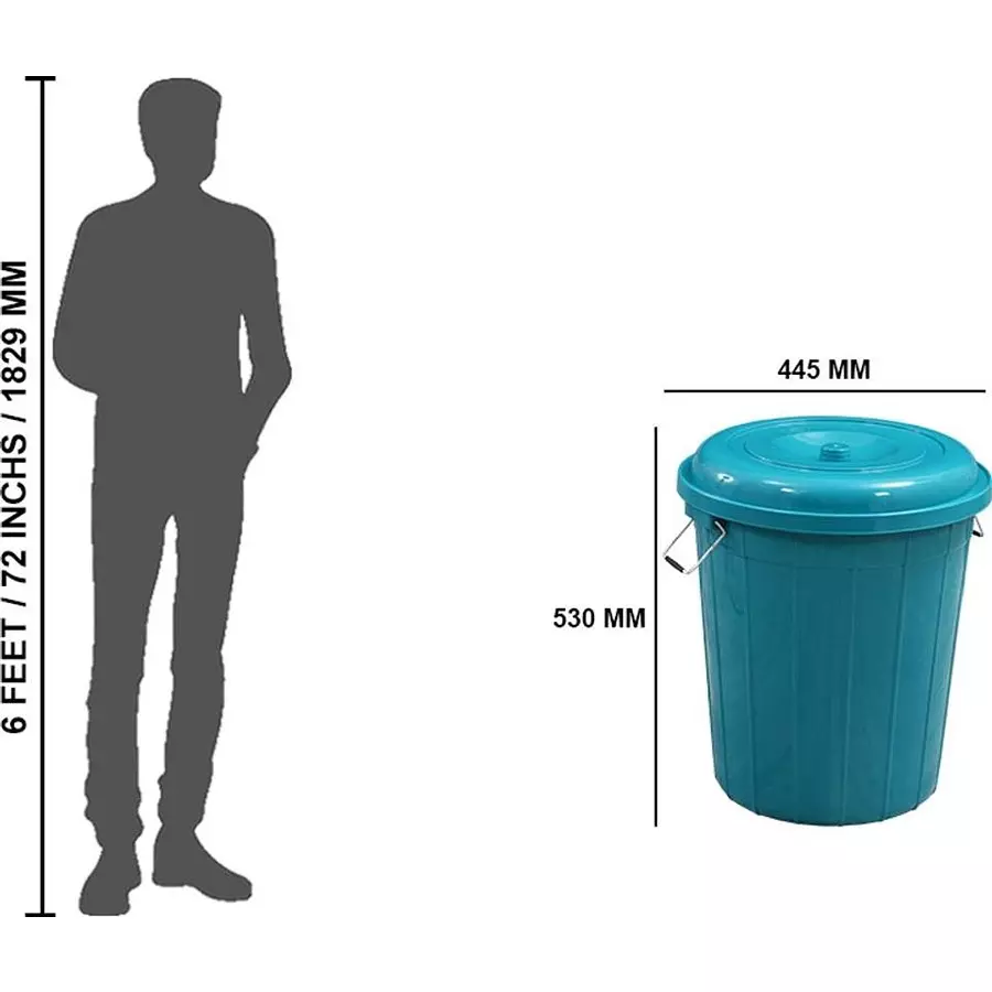 swagath-drum-with-lid-cover-round-shape-44x53-cm-50-l-plastic-green-for-rice-water-flour-use-drum50-ltr-pack-of-4-pcs