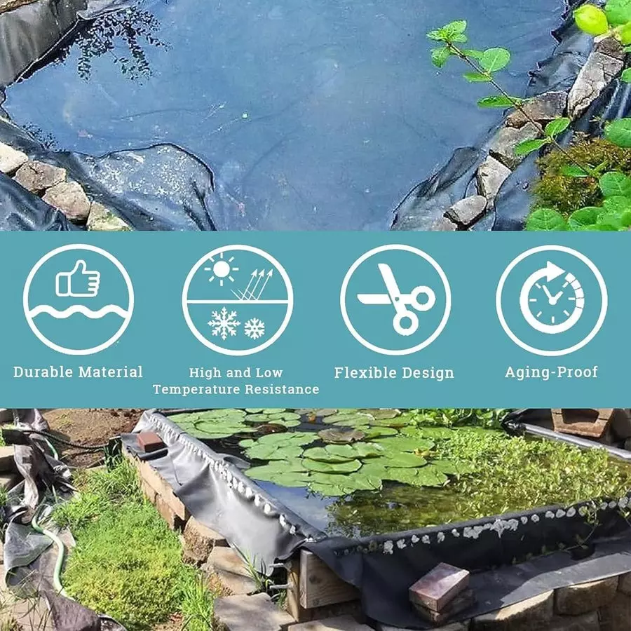 Singhal Heavy Duty Pond Liner Sheet 8x40 Feet HDPE 200 Micron