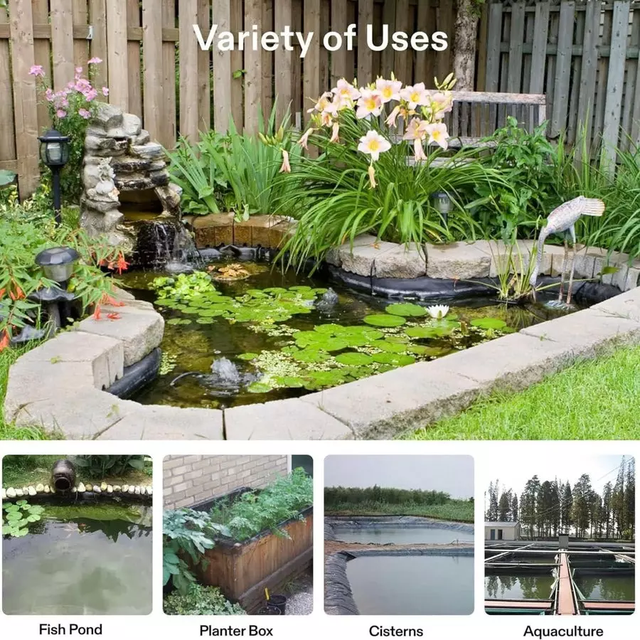 Singhal Heavy Duty Pond Liner Sheet 8x50 Feet HDPE 200 Micron