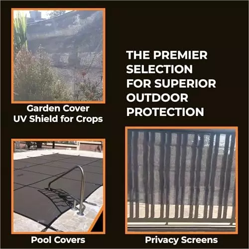 DDRS Heavy Duty Mesh Shade Tarp (Tripal) ‎Black 210 GSM 8.23 x 5.49 m (‎27x18 ft), KI-KLT3-PXKK_DDRS