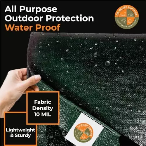 DDRS HDPE Tarpaulin (Tripal) ‎Green 150 GSM & 3.66 x 5.49 m (‎12 x 18 ft) Size, DDRSHDPE150-12X18