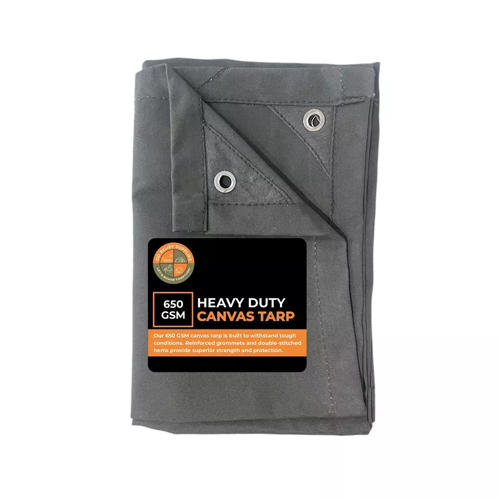 DDRS Heavy Duty Canvas Tarp Tarpaulin ‎(Tripal) ‎‎Assorted 650 GSM & 1.83 x 1.83 m (‎6 x 6 ft) Size, DDRS Heavy DutyCT650-6X6
