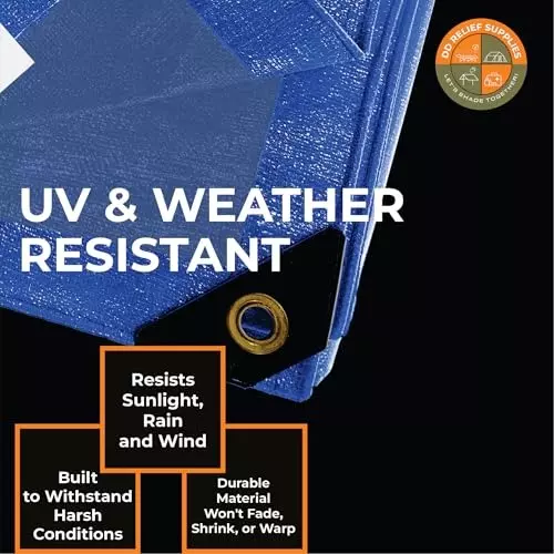 DDRS HDPE Tarpaulin ‎(Tripal) Blue 170 GSM & 2.74 x 1.83 m (‎9 x 6 ft) Size, DDRSHDPE170-9X6