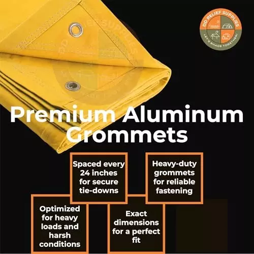 DDRS Heavy Duty Canvas Tarp (Tripal) ‎Tan Yellow 550 GSM 2.44 x 3.05 m (8x10 ft), 9B-6I2Z-DZ4C_DDRS_NEW-R