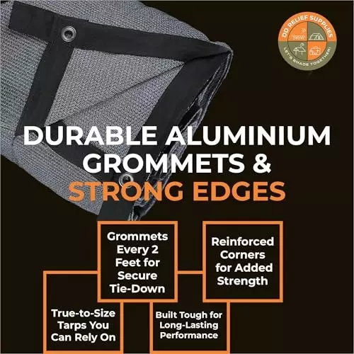 DDRS Heavy Duty Mesh Shade Tarp (Tripal) ‎Black 210 GSM 10.06 x 5.49 m (‎33x18 ft), Y2-Y9DD-ZUV3_DDRS
