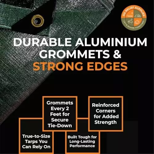 DDRS HDPE Tarpaulin ‎(Tripal) ‎Green 150 GSM & 2.74 x 1.83 m (‎9 x 6 ft) Size, DDRSHDPE150-9X6