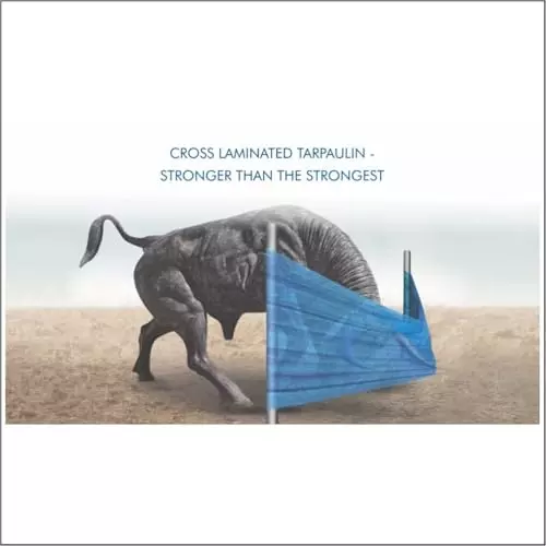 DDRS TECHPAULIN Virgin Cross Laminated(MLCL) Plastic Tarpaulin ‎(Tripal) Blue 120 GSM & 10.97 x 9.14 m (‎36 x 30 ft) Size, DDRSMLCL120-36X30
