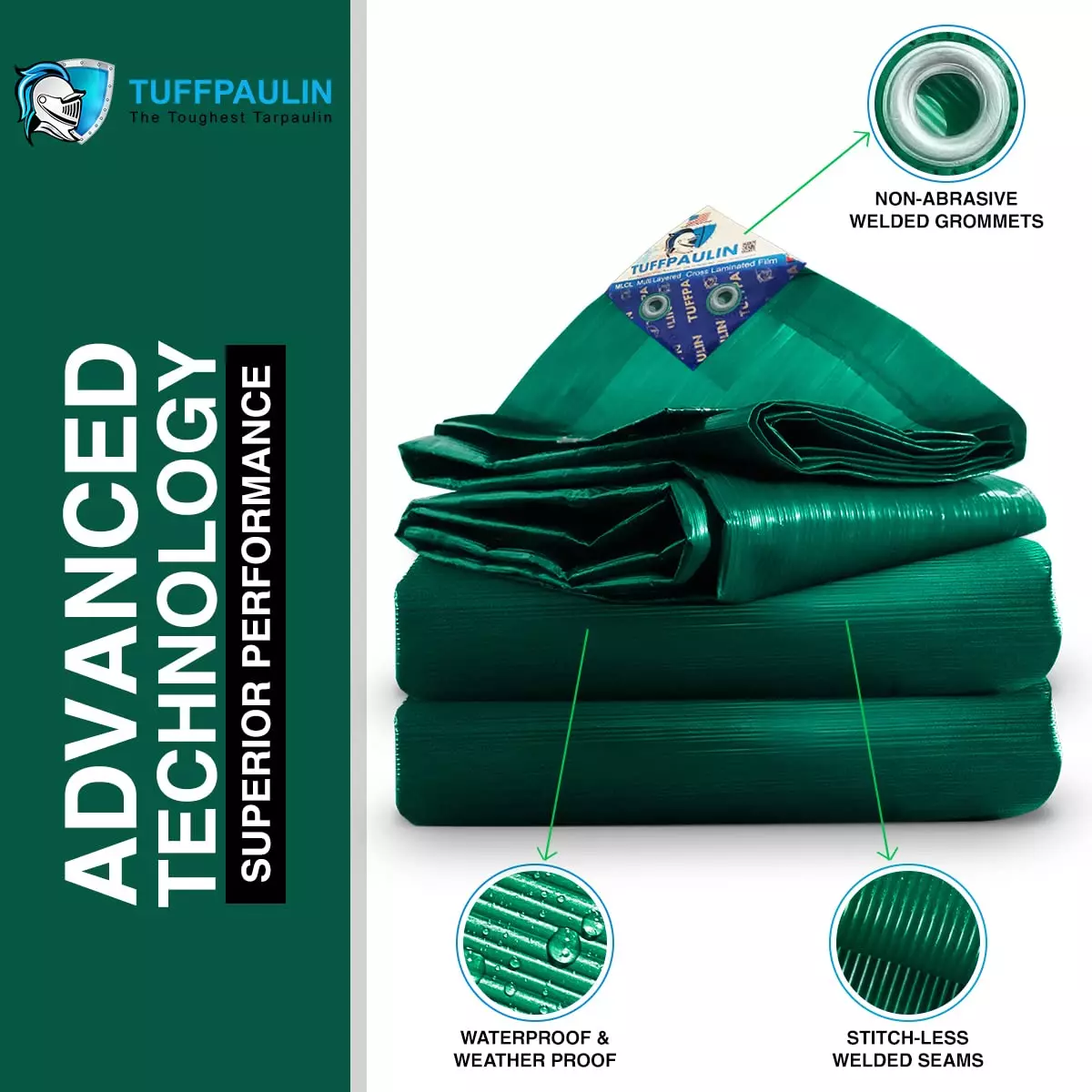 tuffpaulin-40-x-40-ft-122-x-122-m-tarpaulin-250-gsm-mlcl-plastic-in-green-color-for-protecting-cars-bikes-from-wind-rain-sunlight