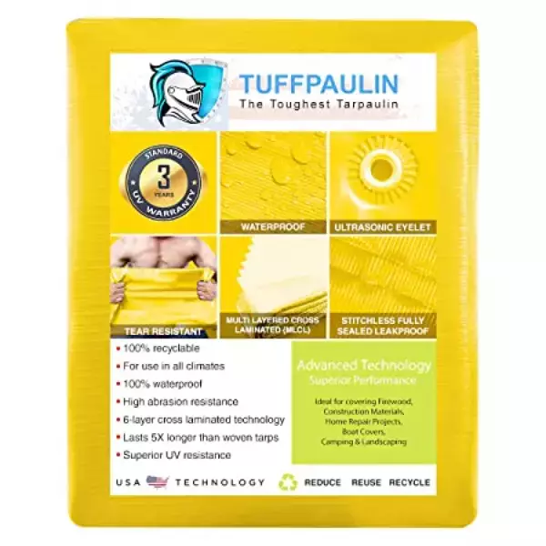 tuffpaulin-40-x-40-ft-122-x-122-m-tarpaulin-tirpal-250-gsm-mlcl-plastic-in-yellow-color-for-outdoor-protection-from-rain-wind-sunlight