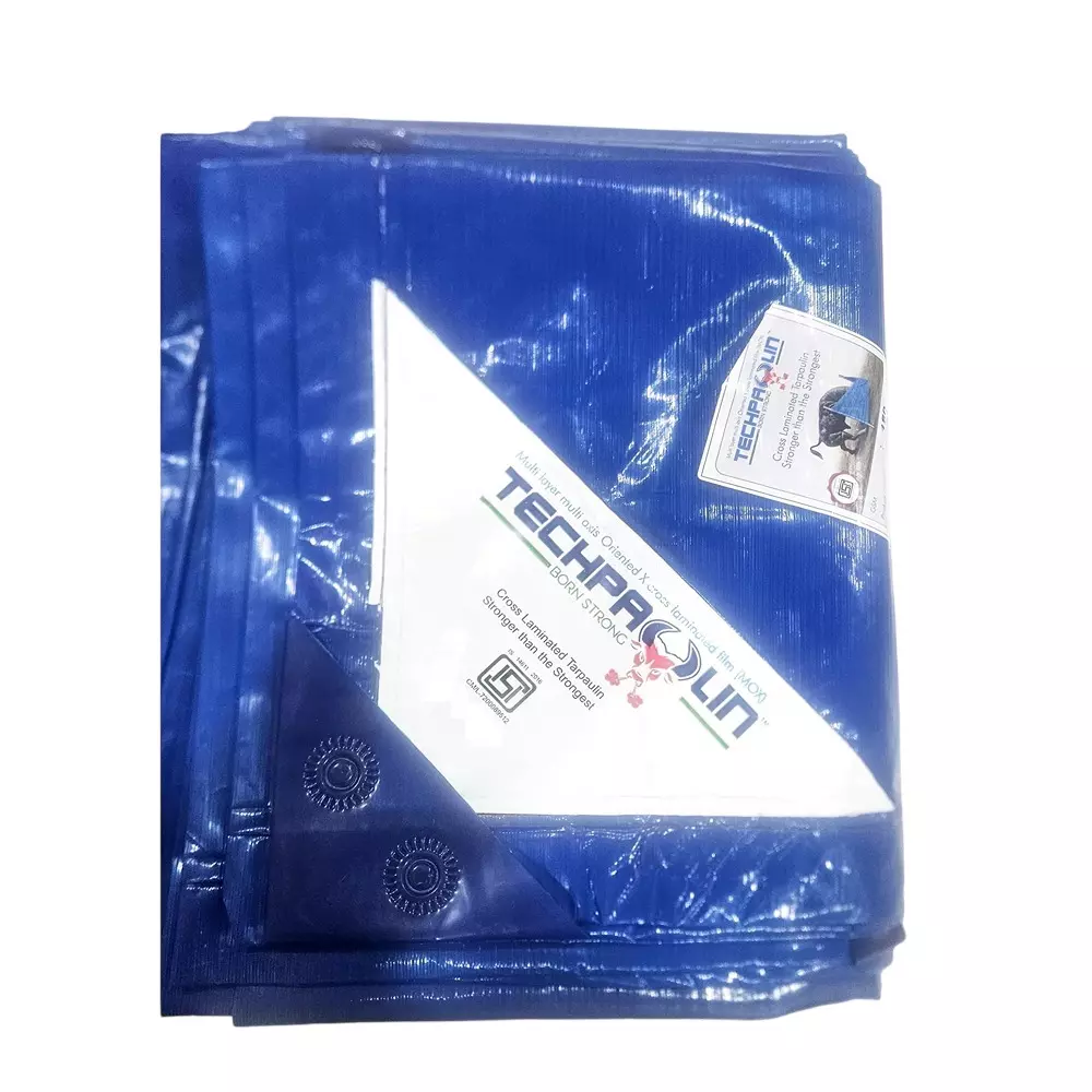 DDRS TECHPAULIN Virgin Cross Laminated(MLCL) Plastic Tarpaulin ‎(Tripal) Blue 90 GSM & 2.74 x 1.83 m (‎9 x 6 ft) Size, DDRSMLCL90-9X6