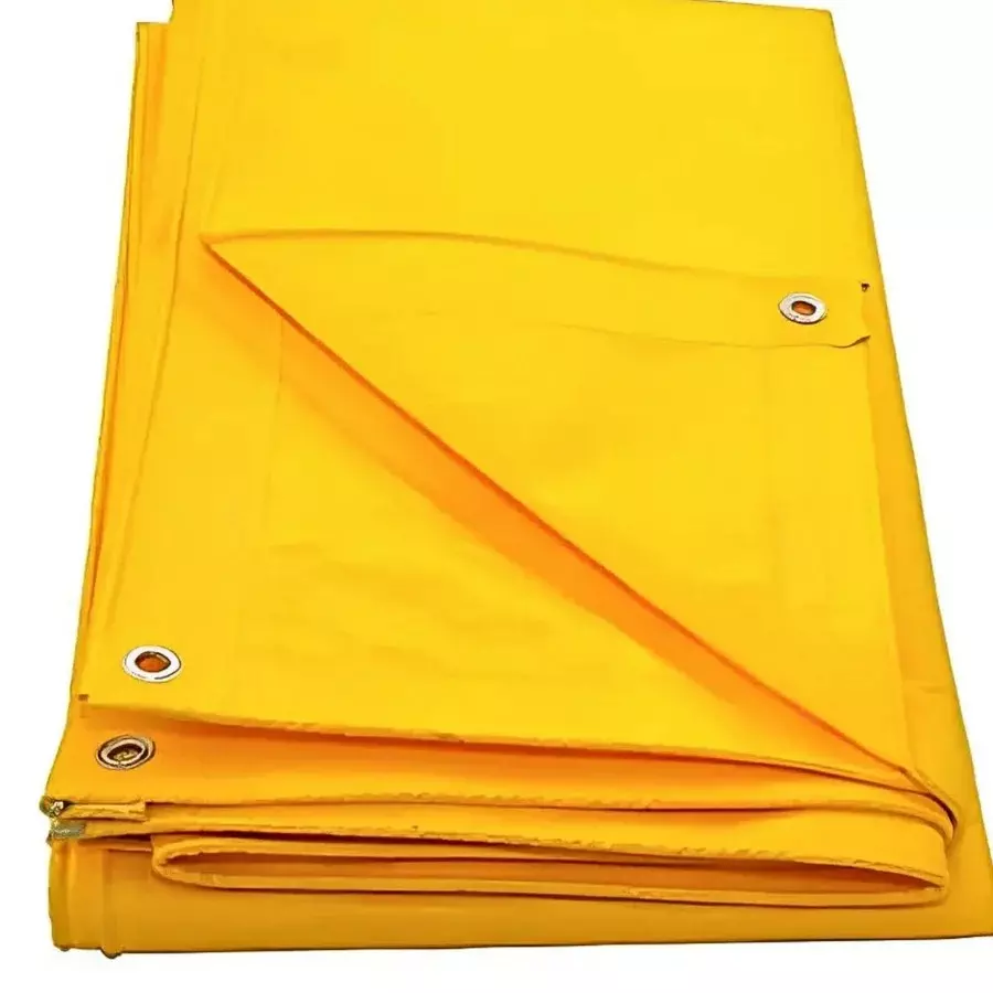 Singhal Tarpaulin Sheet Pure Virgin HDPE Aluminium Grommet 18x24 Ft Size 170 GSM, Yellow