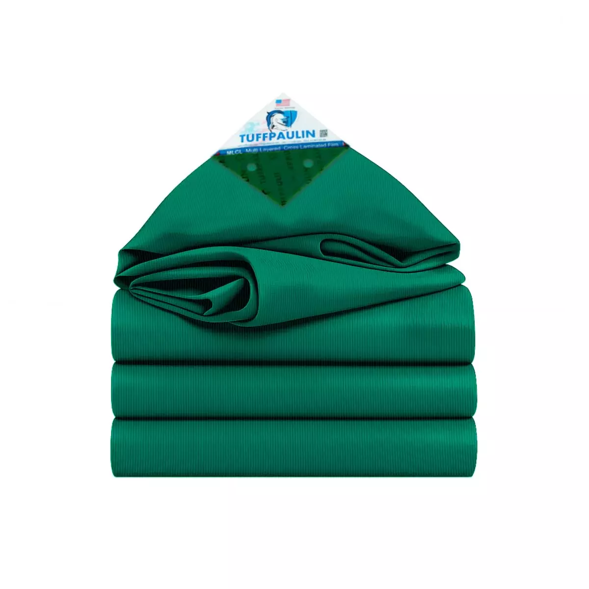 Tuffpaulin 40 x 30 ft (12.2 x 9.15 m) Tarpaulin (Tirpal) 250 GSM MLCL Plastic in Green Color for Outdoor Protection from Wind, Rain & Sunlight
