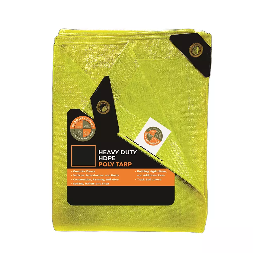 DDRS HDPE Tarpaulin (Tripal) ‎Yellow 120 GSM & 10.97 x 7.32 m (‎36 x 24 ft) Size, DDRSHDPE120-36X24