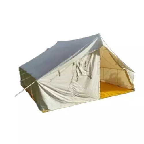 DDRS Canvas Single Ply Relief Disaster Tent White 4 m x 4 m x 7 ft, DDRSRT-01
