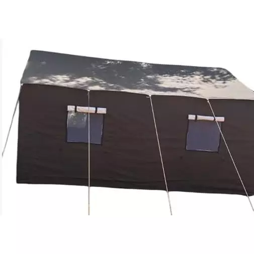 DDRS Canvas Structural Army Tent Grey 3.66 x 3.66 x 2.13 m (12x12x7 ft), DDRSAT-01