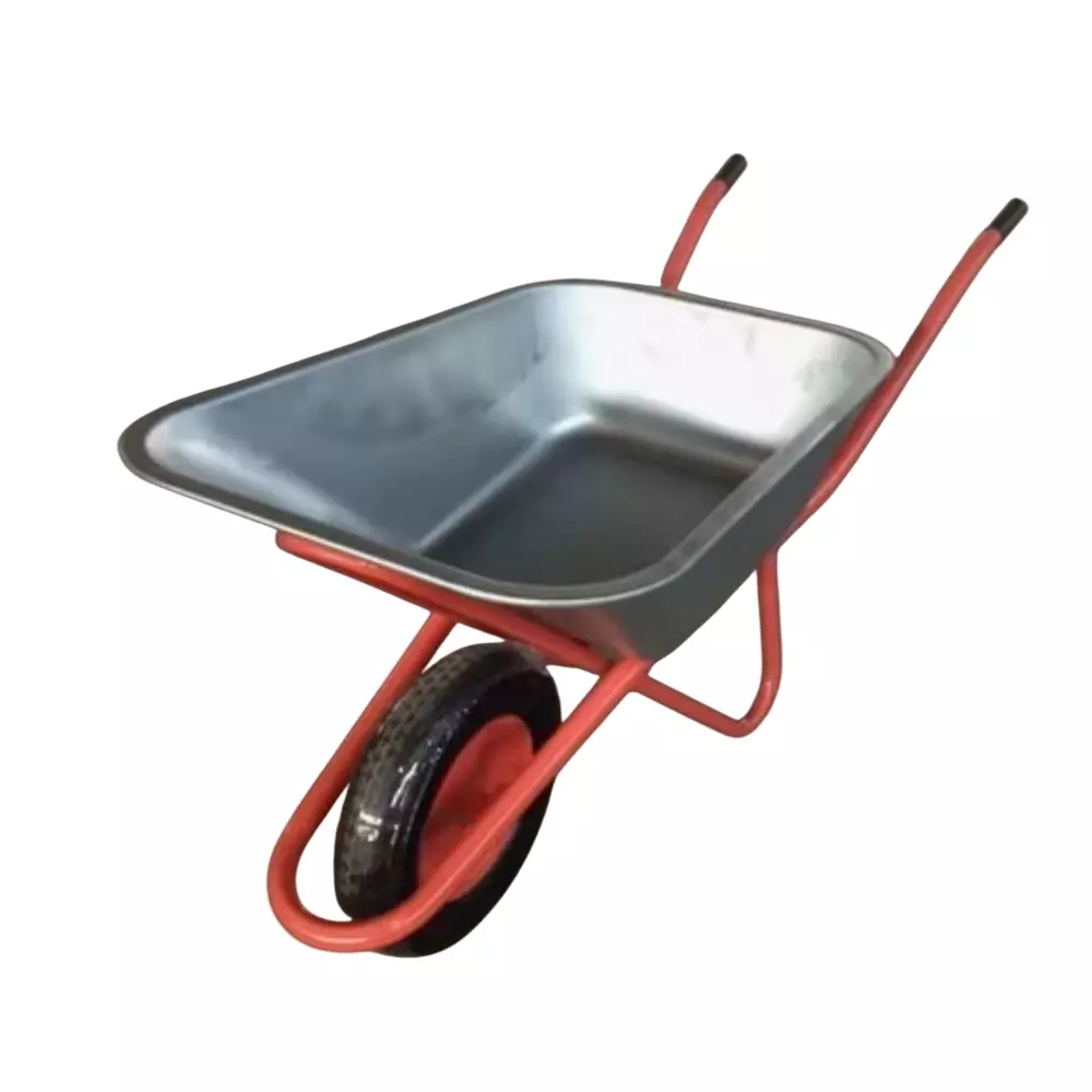 VIC Single Wheel Barrow Galvanised Plate 90 L Bucket Capacity, 400-8