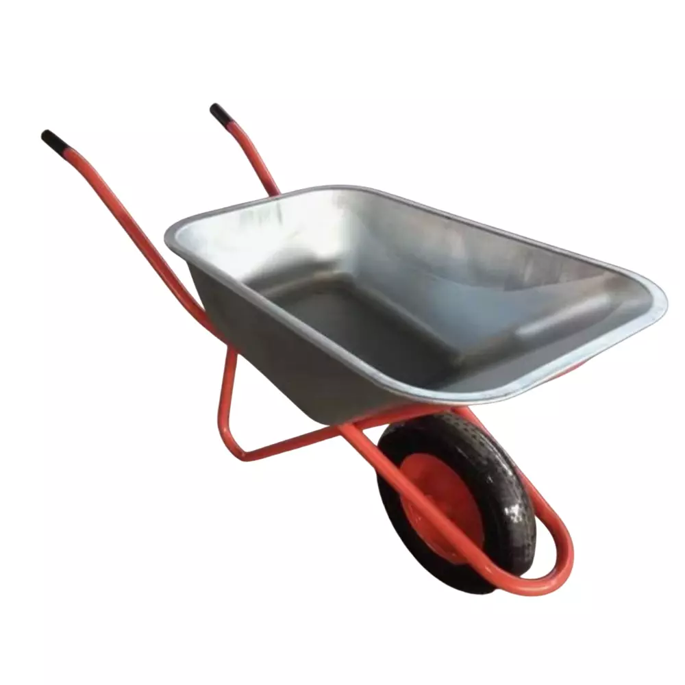 VIC Single Wheel Barrow Galvanised Plate 90 L Bucket Capacity, 400-8