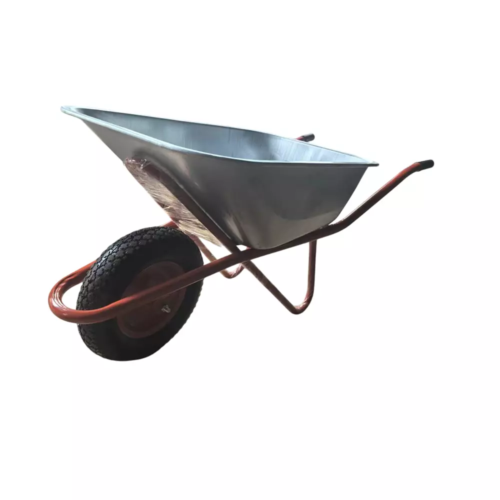 VIC Single Wheel Barrow Galvanised Plate 90 L Bucket Capacity, 400-8