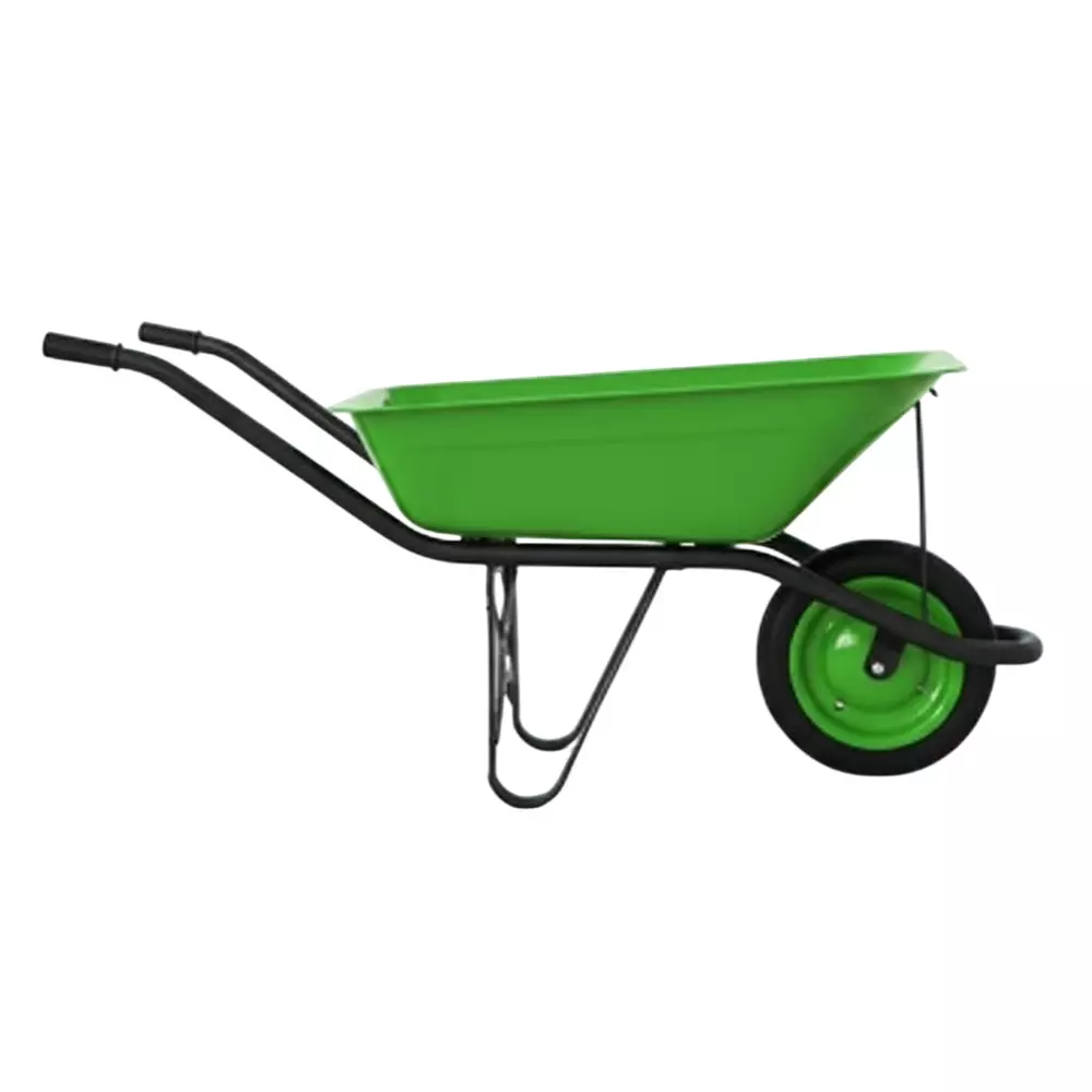 Agrolift Solid Tyre Single Wheelbarrow with Bearing 120 Kg Load Capacity 75 L Water Capacity for Industrial Use, SWB - SL