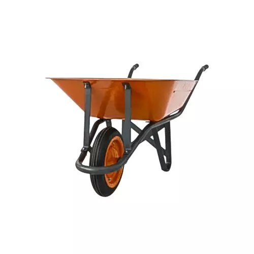 Agrolift Solid Tyre Single Wheelbarrow with Bearing 170 Kg Load Capacity 75 L Water Capacity for Industrial Use, SWB - SH