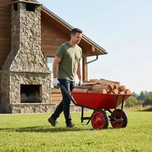 Agrolift Double Tyre Wheelbarrow with Bearing 220 Kg Load Capacity 75 L Water Capacity for Industrial Use, WB-SL