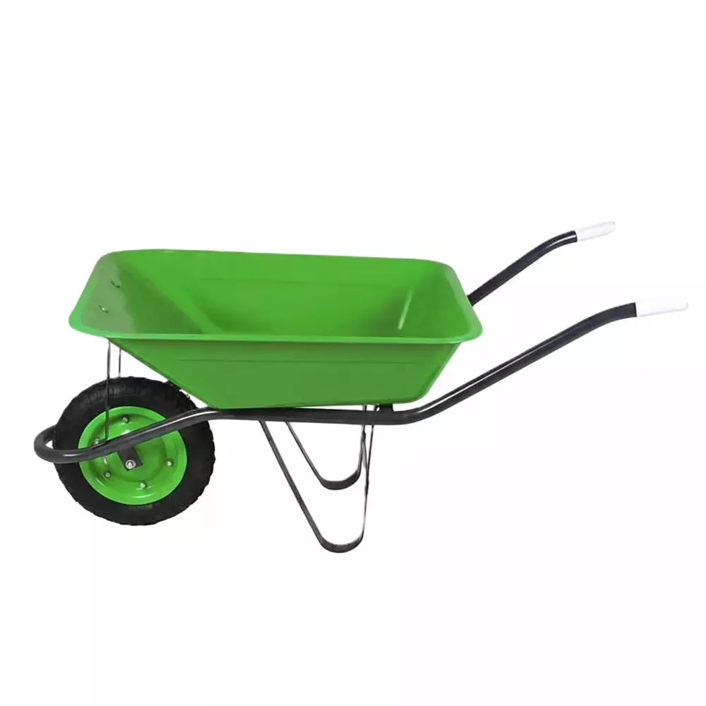 Sujari Pnuamatic Tyre (Air Tyre) Single Wheelbarrow with Bearing 120 Kg Load Capacity 75 L Water Capacity for Industrial Use, SWB - PL