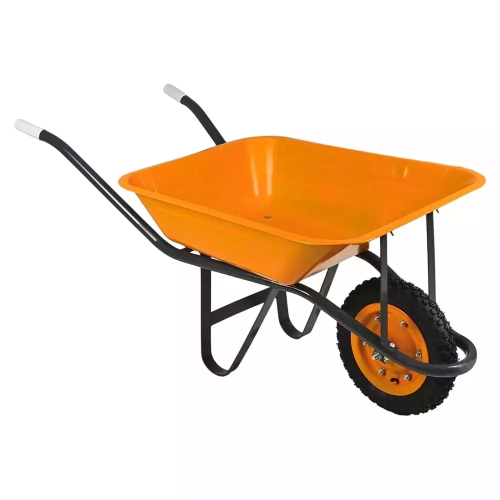 Sujari Pnuamatic Tyre (Air Tyre) Single Wheelbarrow with Bearing 170 Kg Load Capacity 75 L Water Capacity for Industrial Use, SWB - PH