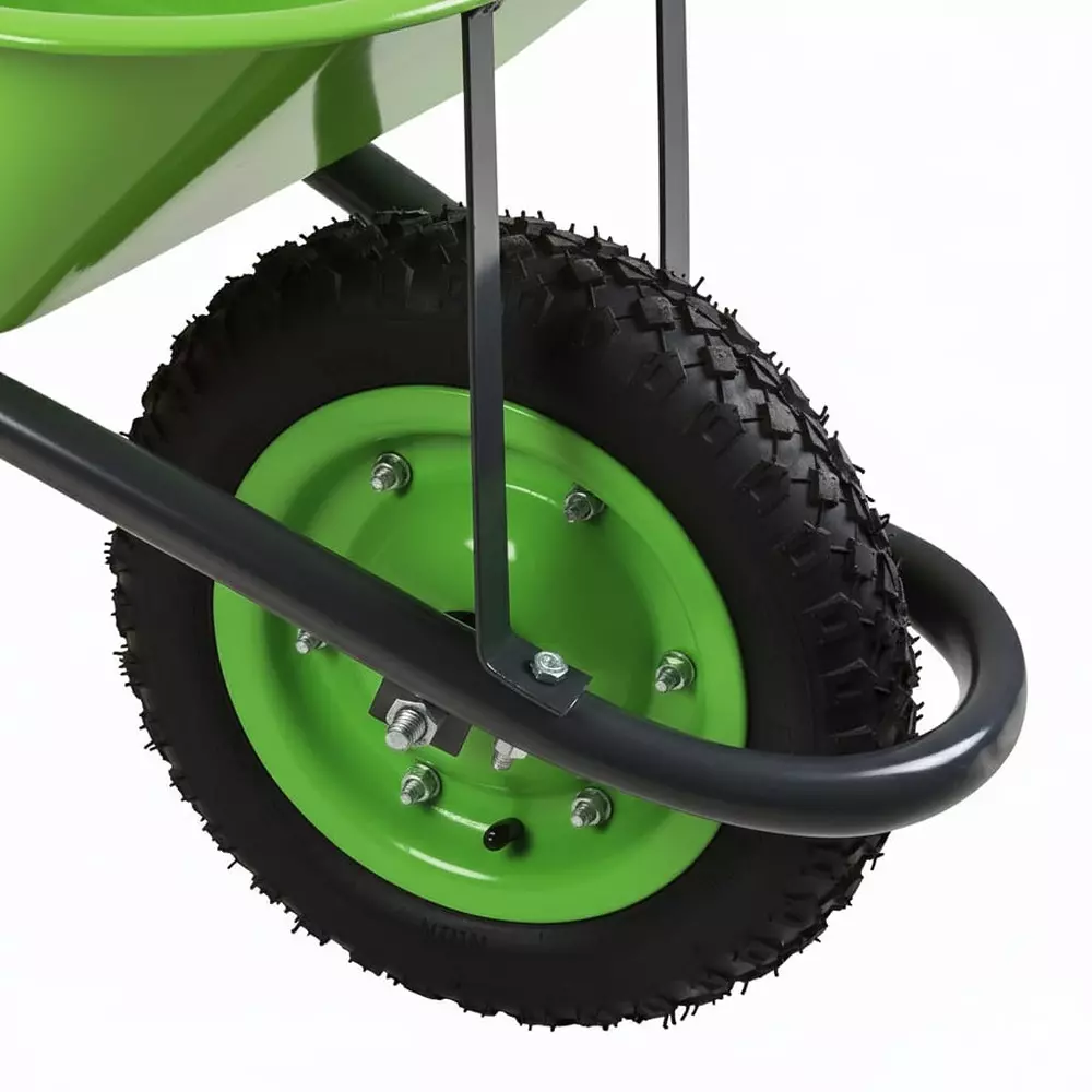 Agrolift Single Tyre Wheelbarrow with Bearing 120 Kg Load Capacity 75 L Water Capacity for Industrial Use, WB-SL