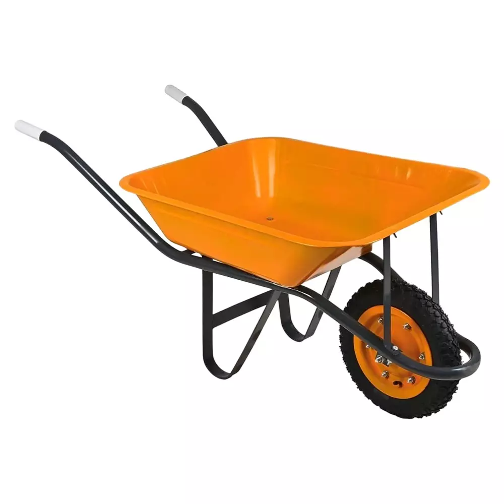 Agrolift Pnuamatic Tyre Single Wheelbarrow with Bearing 170 Kg Load Capacity 75 L Water Capacity for Industrial Use, SWB - PH
