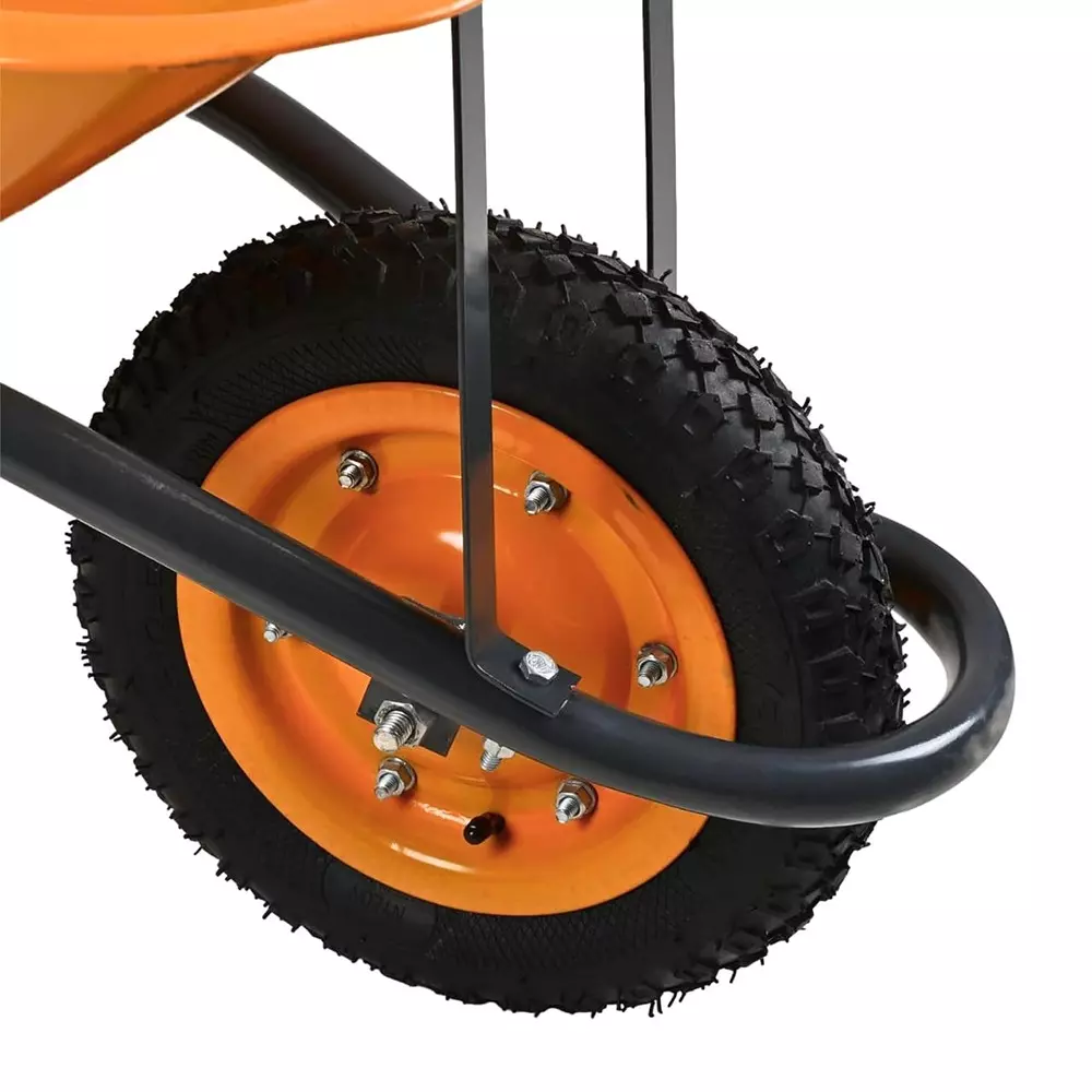 Agrolift Pnuamatic Tyre Single Wheelbarrow with Bearing 170 Kg Load Capacity 75 L Water Capacity for Industrial Use, SWB - PH